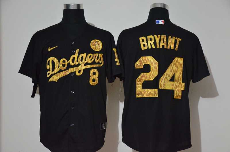Dodgers 8 & 24 Kobe Bryant Black Gold 2020 Nike KB Cool Base Jersey,We sell and wholesale Dodgers 8 & 24 Kobe Bryant Black Gold 2020 Nike KB Cool Base Jersey on line form chian!
